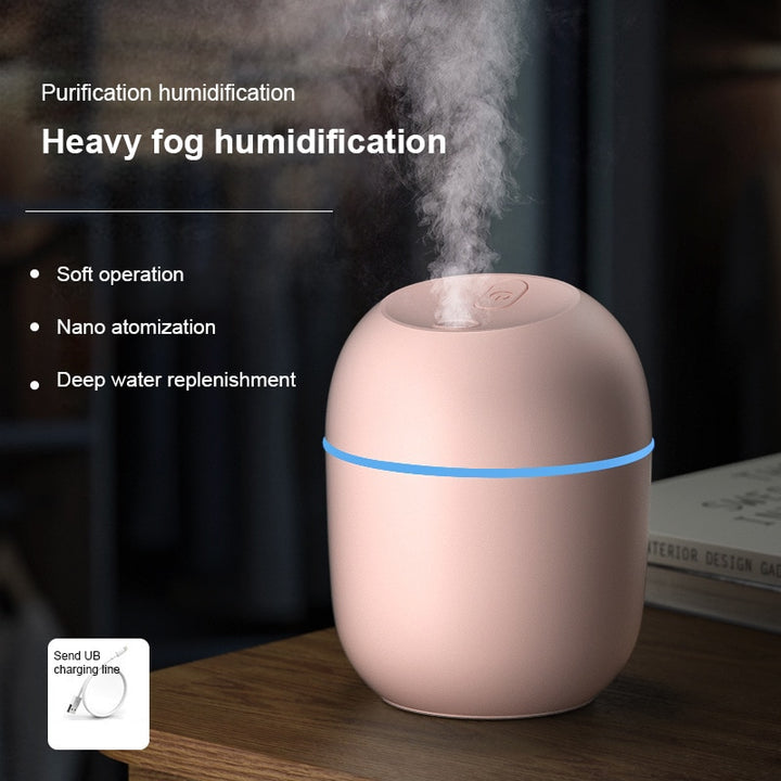 220ML Air Humidifier Ultrasonic Mini Car Aroma Diffuser Portable USB Essential Oils Purifiers LED Lamp Home Fragrance Products