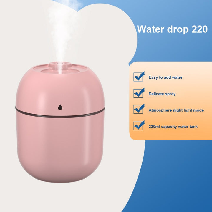 220ML Air Humidifier Ultrasonic Mini Car Aroma Diffuser Portable USB Essential Oils Purifiers LED Lamp Home Fragrance Products